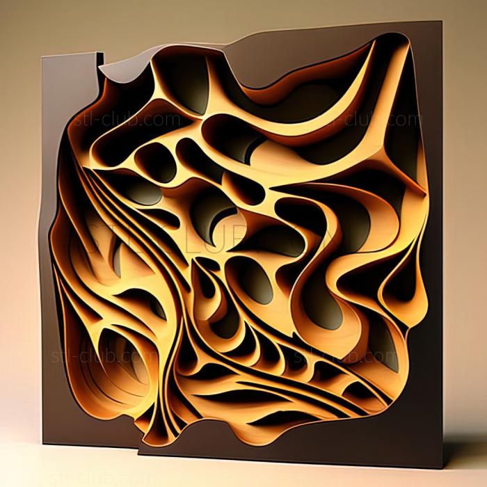 3D model st abstract painting (STL)